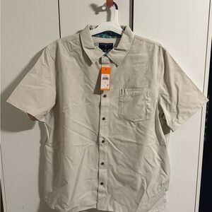 Margaritaville Light Tan Casual Button Down Shirt